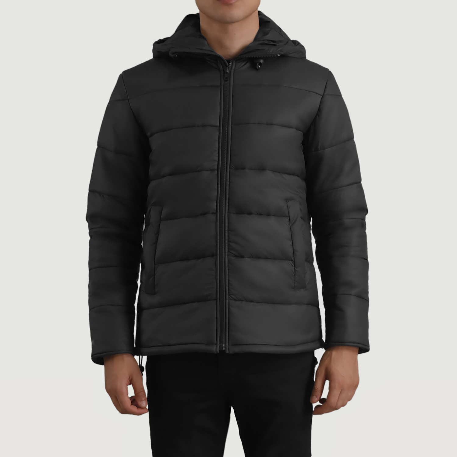 Men_s Erico Black Hooded Puffer Jacket Close Front-5-1698746997871